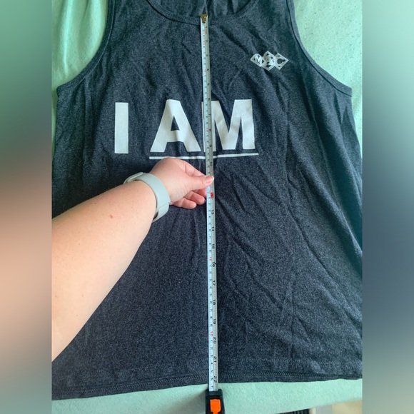 Port & Company Core Cotton I AM men’s tank top dark gray size M - Picture 5 of 7